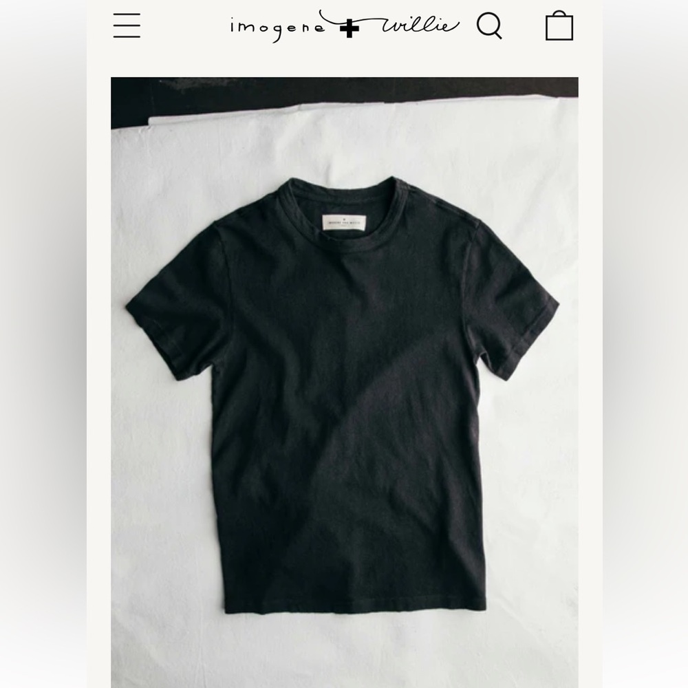 Impgene + Willie Knit Midweight Crew. Vintage Black in Medium.